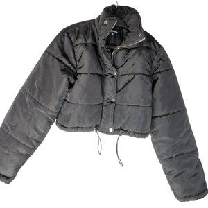 EillyBazar Black Cropped Puffer Jacket XS